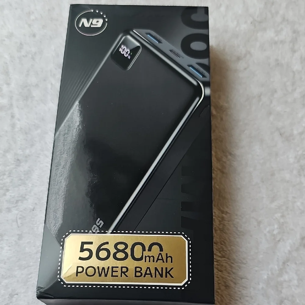 New N9 Portable Charger Power Bank 56800mAh Fast Large Capacity Travel Camping